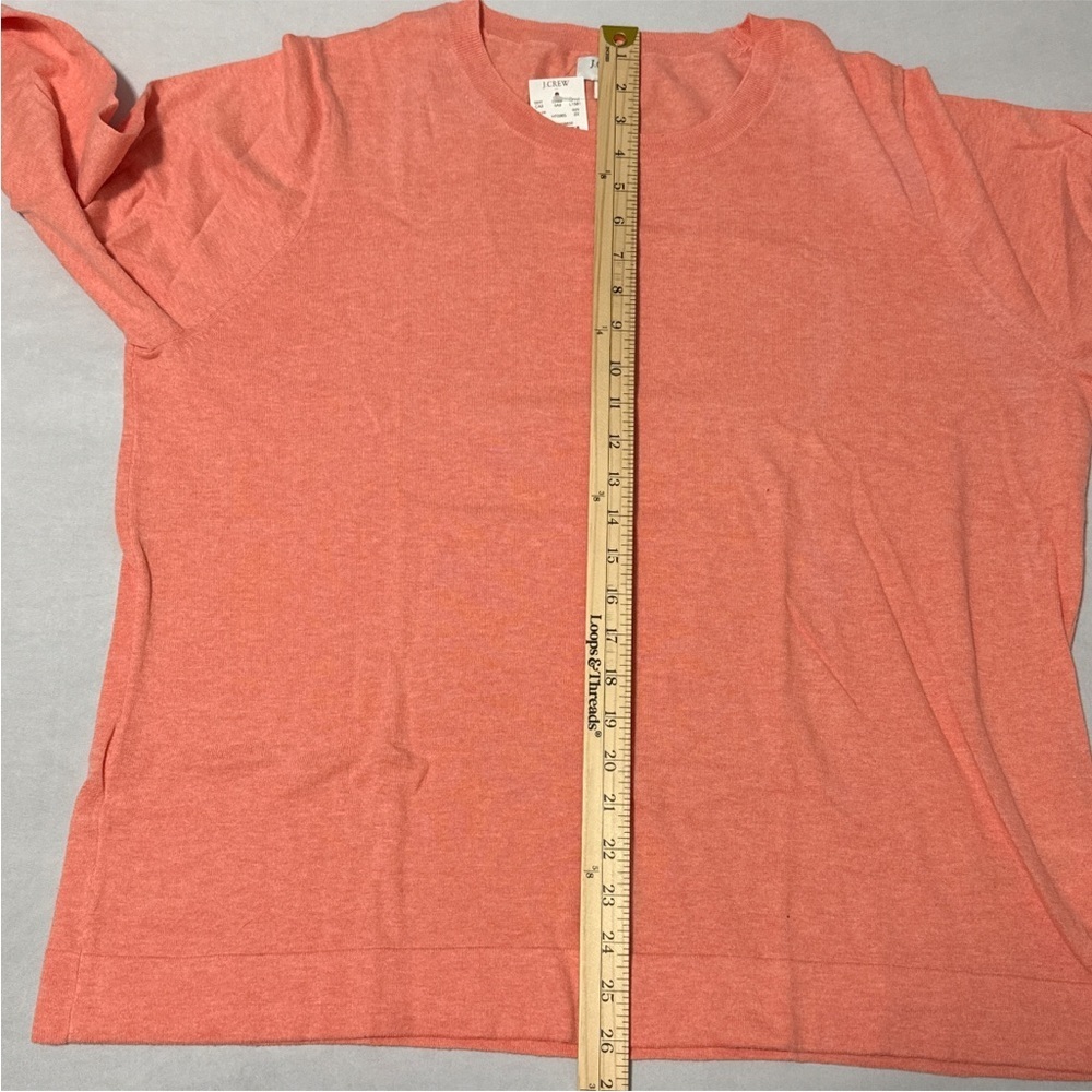 J. Crew Women's Coral Crewneck Teddie Sweater Size 2X - Picture 7 of 7